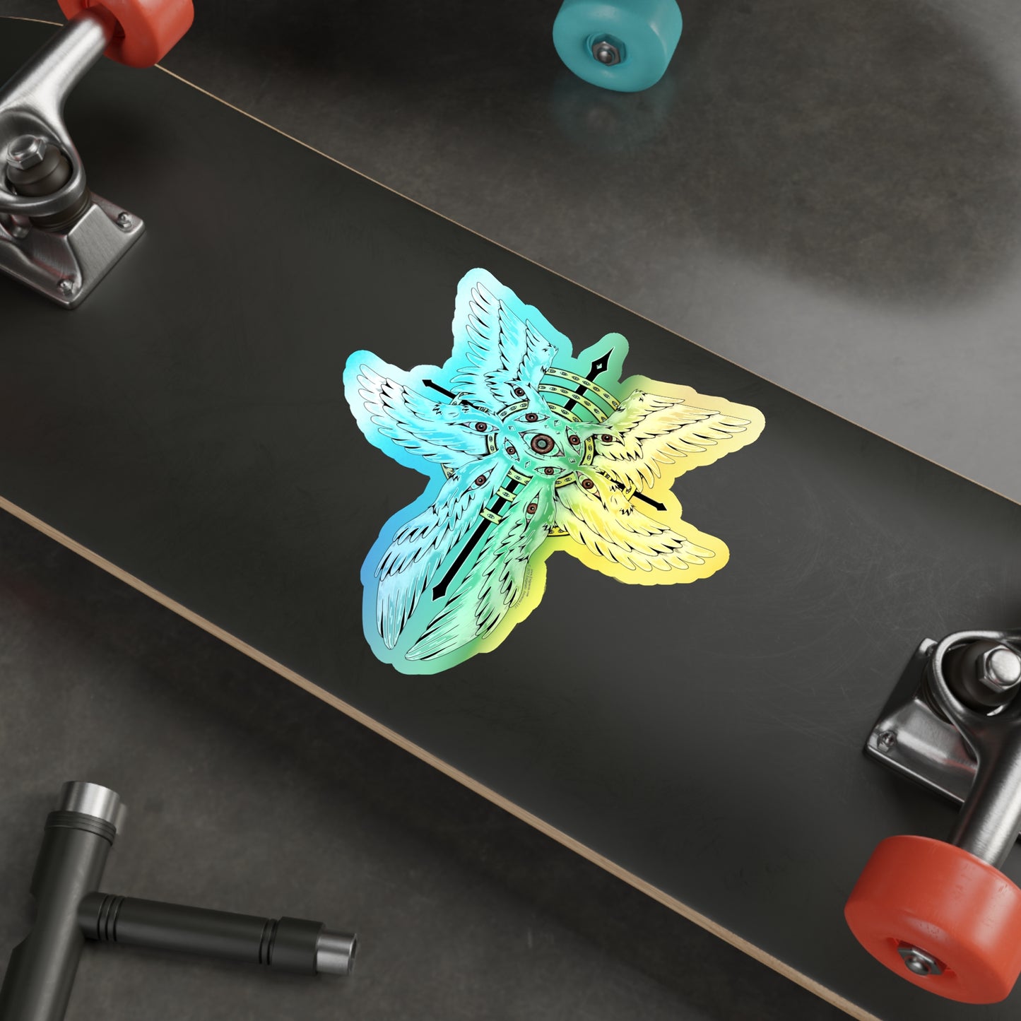 Liminal Seraphim Dimension — Holographic Spiritual Biblically Accurate Angel Die-Cut Decal Sticker