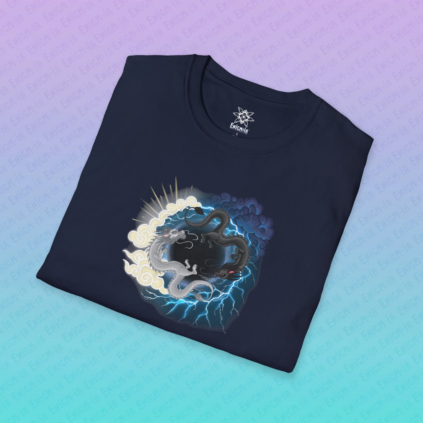 Hurricos & Zephyr — Chinese Yin Yang Storm Dragons Unisex Softstyle T-Shirt