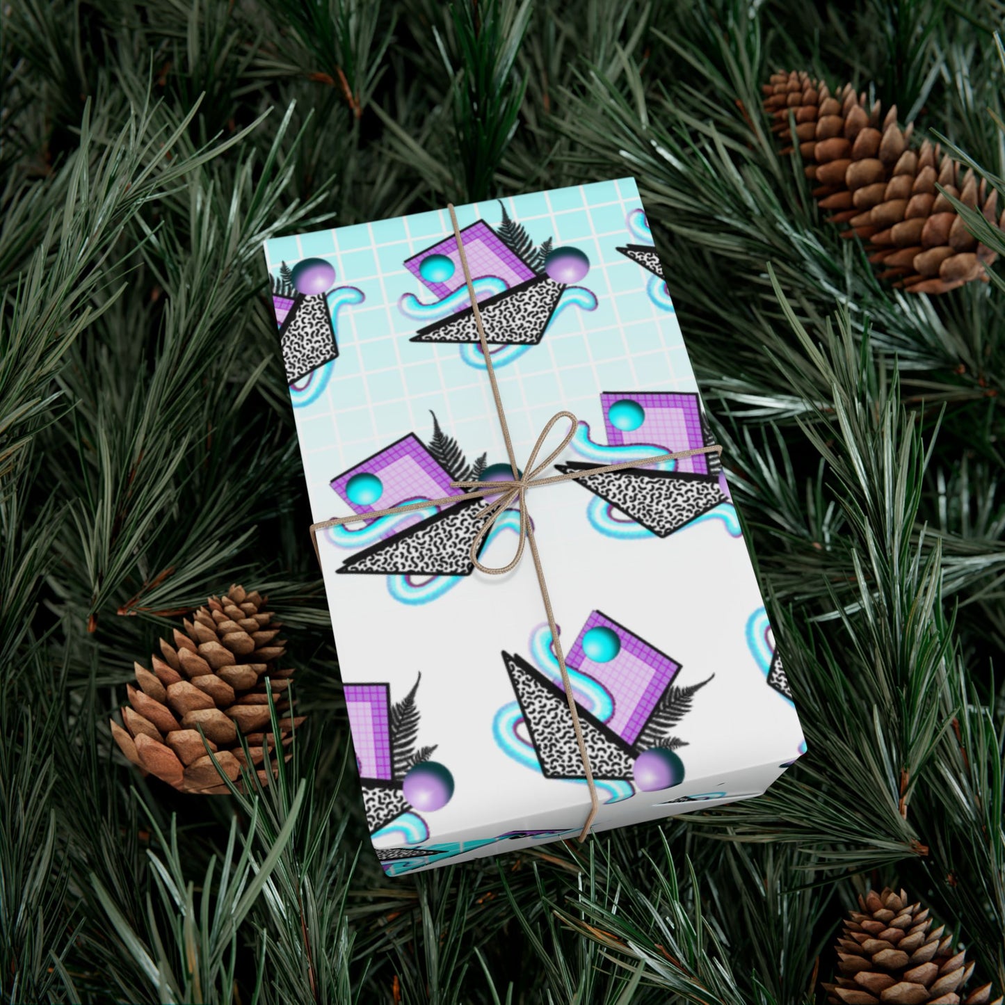 Gummi — Retro Aesthetic Geometric Memphis Style Pastel Vaporwave Gift Wrapping Paper