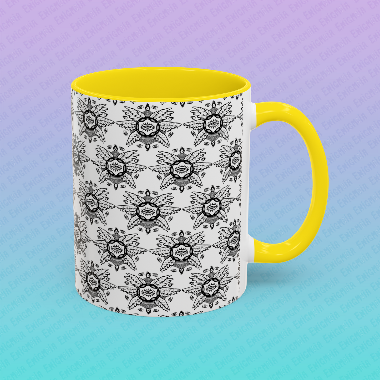 Be Not Afraid — Seraphim - Biblically Accurate Angel Hand-Drawn Pattern Design Coffee Mug