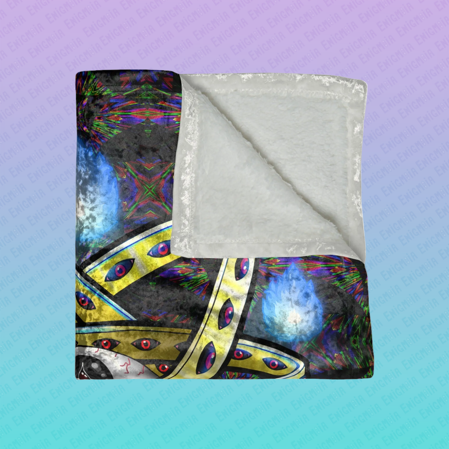 Be Not Afraid — Ophanim - Biblically Accurate Angel Design Crushed Velvet Blanket