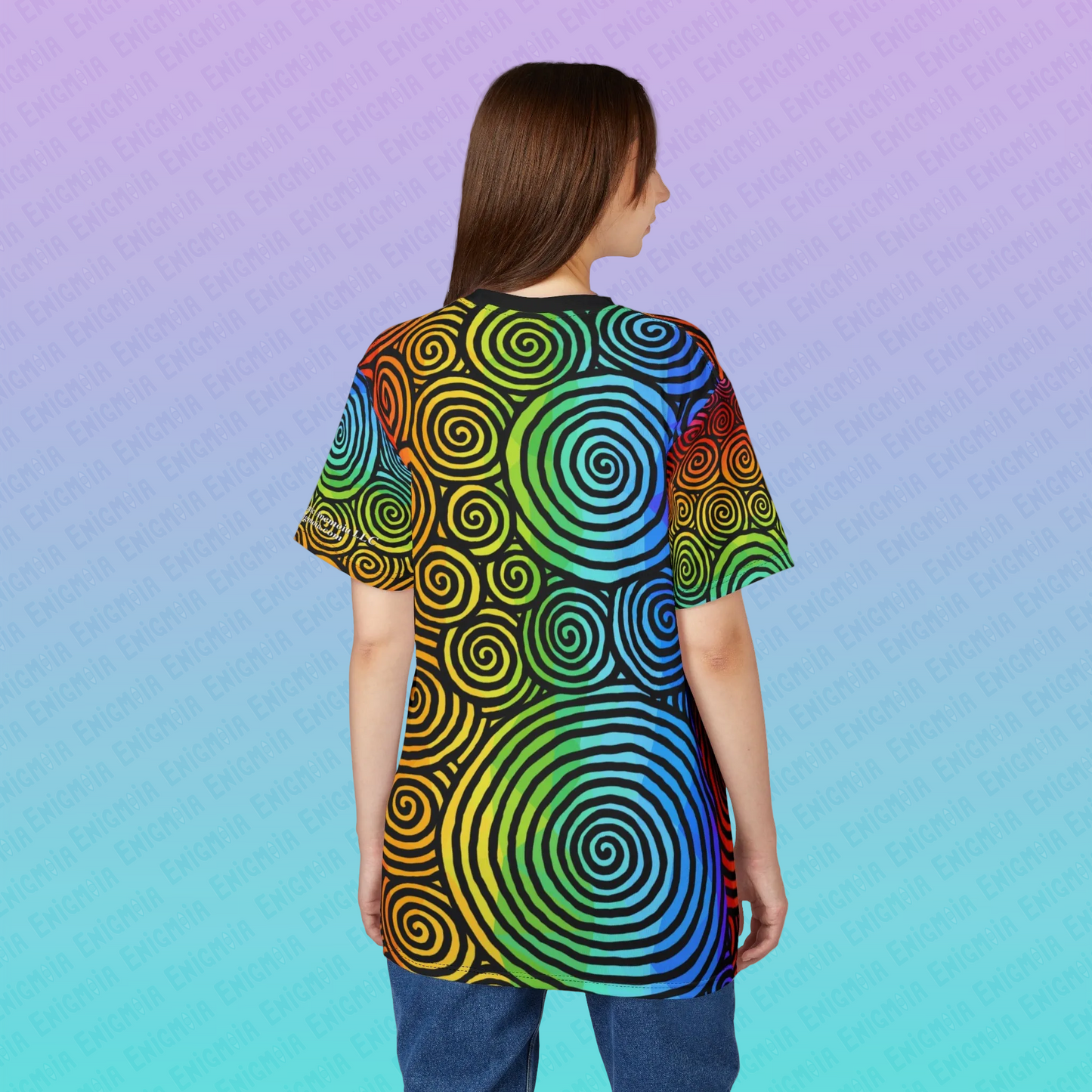 Spiraling — Rainbow Unisex Cut & Sew Tee