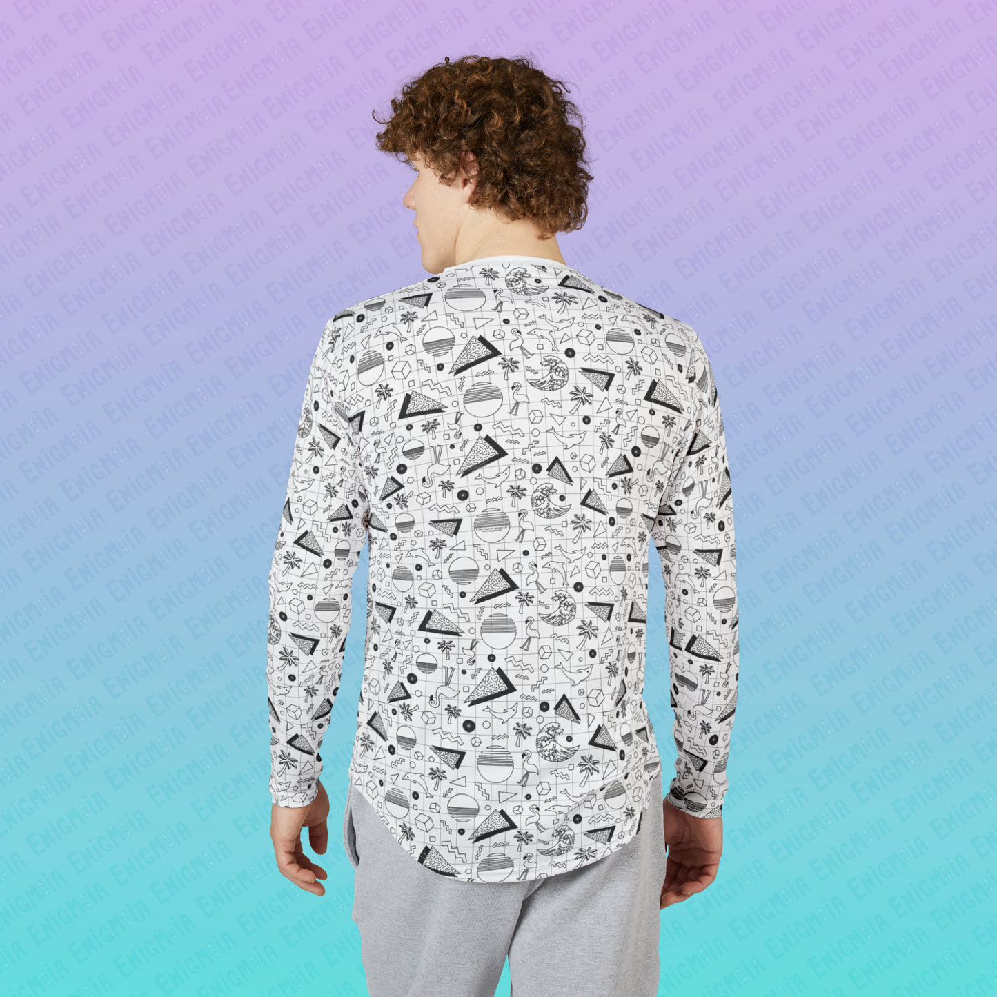Vaporwave Beach Soirée — White - UV Protection Long Sleeve Shirt