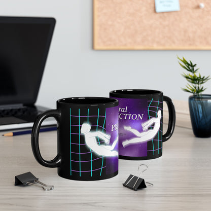 Astral Projection —  Metaphysical Futuristic Spirit Silhouette Black Coffee Mug, 11 oz