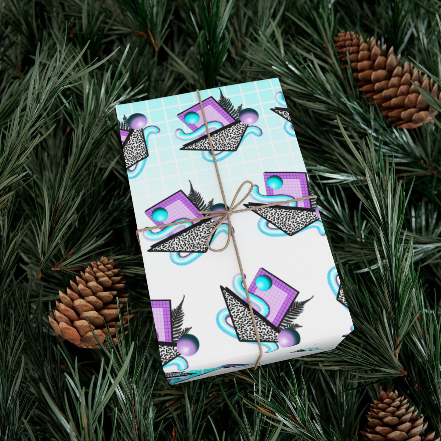 Gummi — Retro Aesthetic Geometric Memphis Style Pastel Vaporwave Gift Wrapping Paper