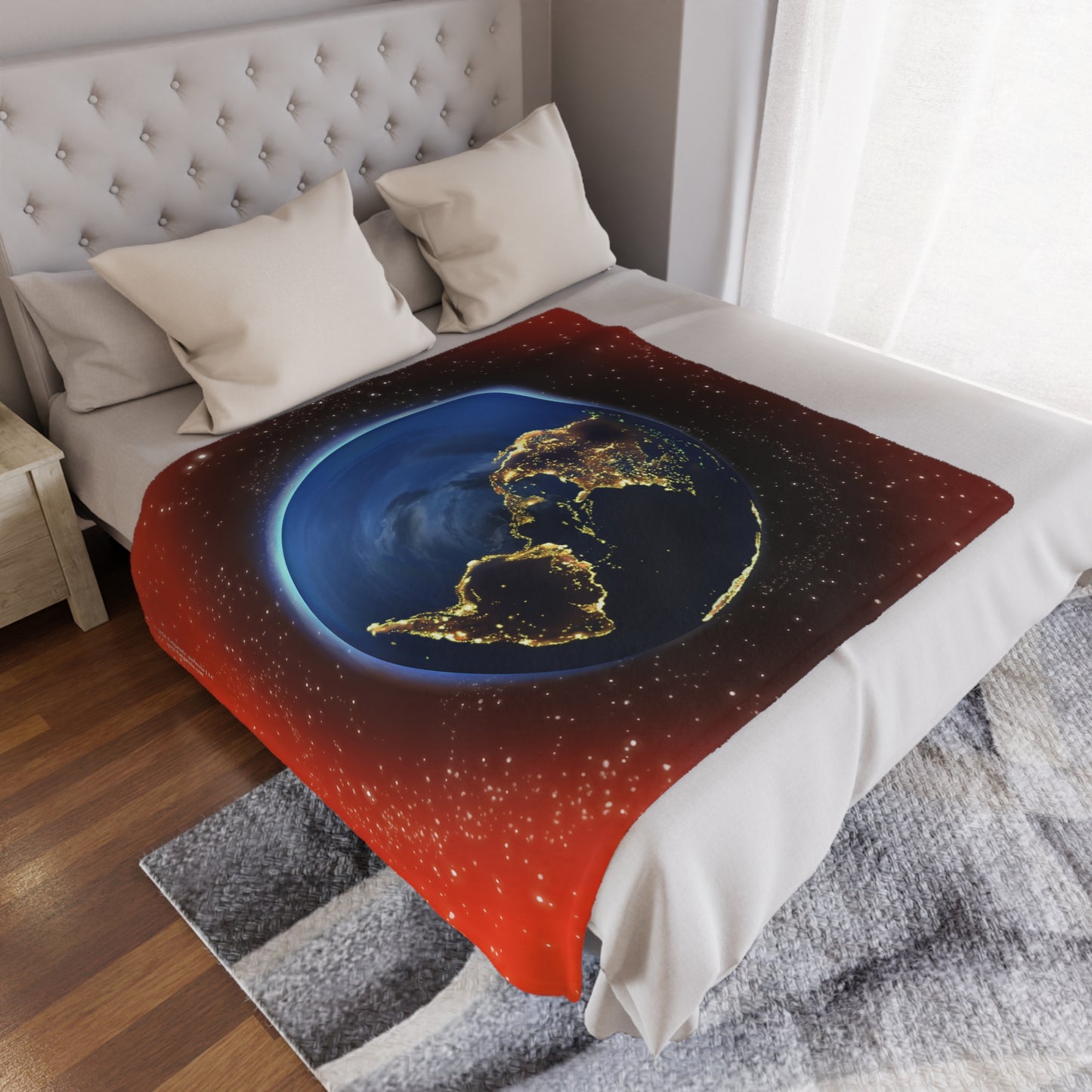 Fireflies — Earth At Night Cozy Galaxy Minky Blanket