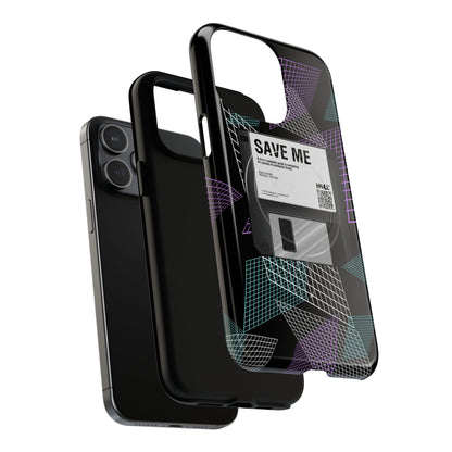 CTRL+S — "SAVE ME" Retro Tech Grid Trendy Tough Magnetic Phone Case