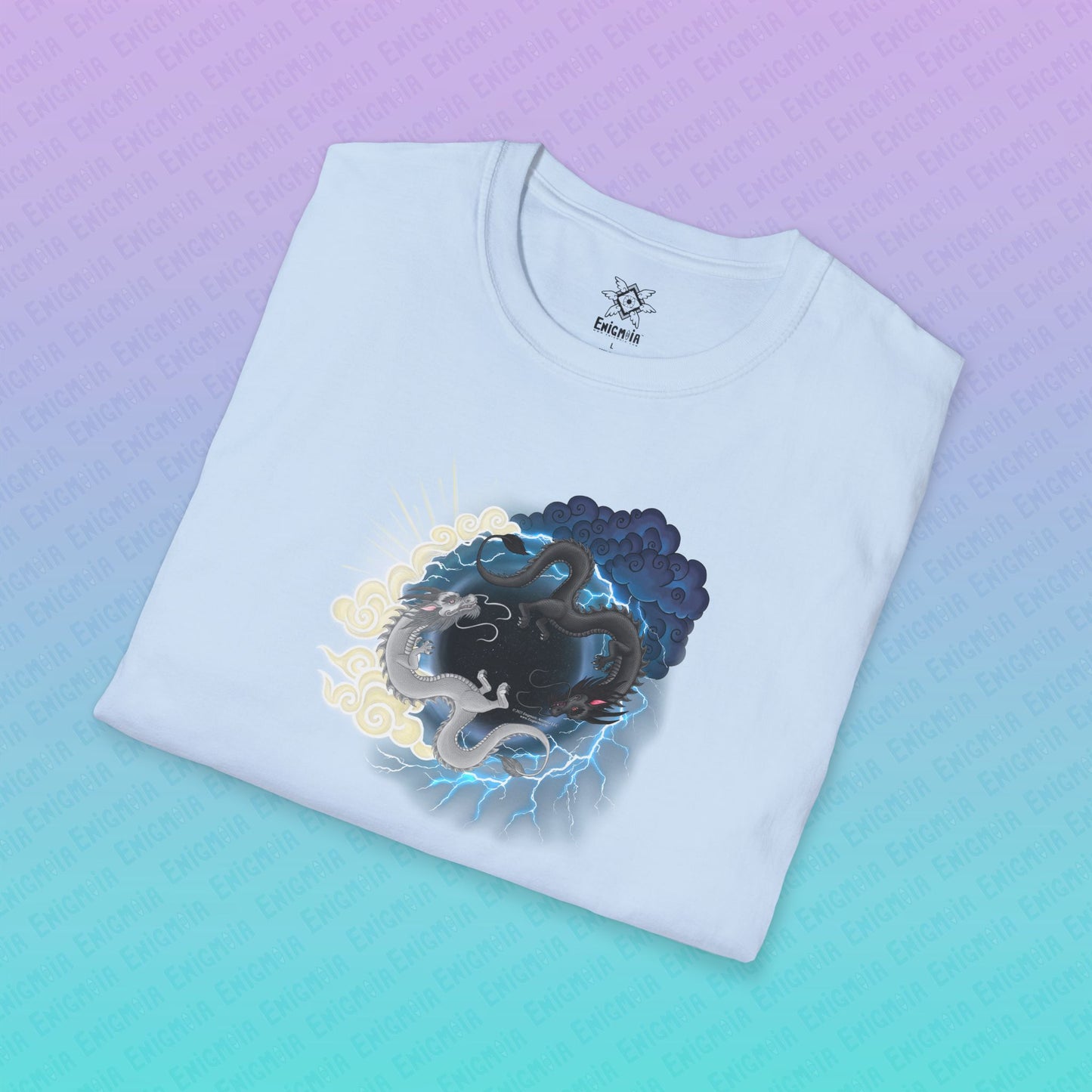 Hurricos & Zephyr — Chinese Yin Yang Storm Dragons Unisex Softstyle T-Shirt