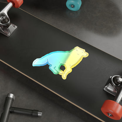 Yeliab — Holographic Iridescent Rainbow Spirit Husky Die-Cut Vinyl Sticker