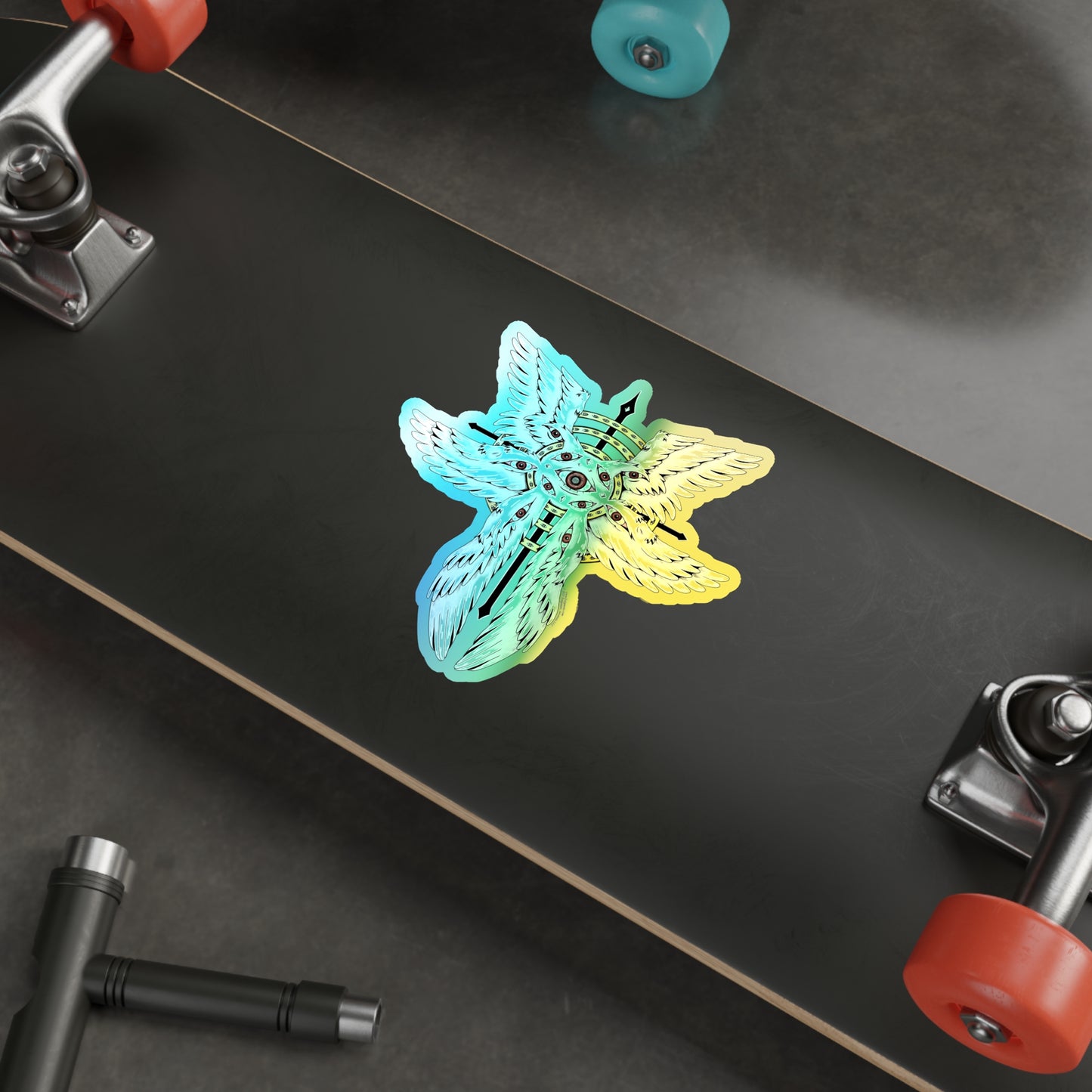 Liminal Seraphim Dimension — Holographic Spiritual Biblically Accurate Angel Die-Cut Decal Sticker