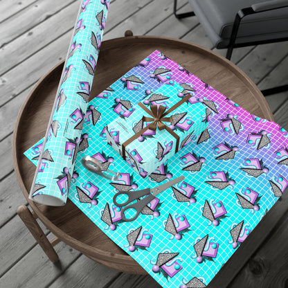 Gummi — Retro Aesthetic Geometric Memphis Style Pastel Vaporwave Gift Wrapping Paper