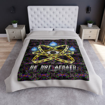 Be Not Afraid — Ophanim - Biblically Accurate Angel Design Crushed Velvet Blanket