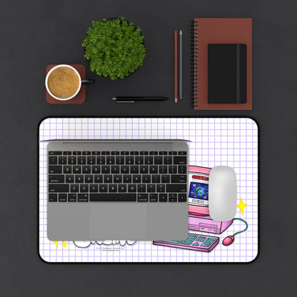 Perpetually Online — Pink - Desk Mat