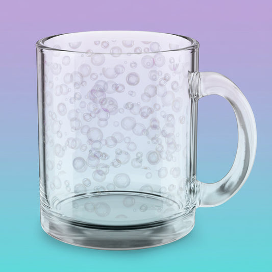 Into the Abyss — Bubbles - Clear Glass Mug