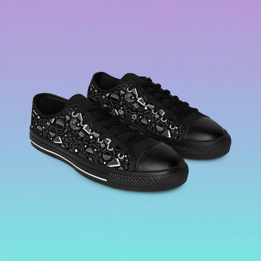 Vaporwave Beach Soirée — Women's Low-Top Sneakers