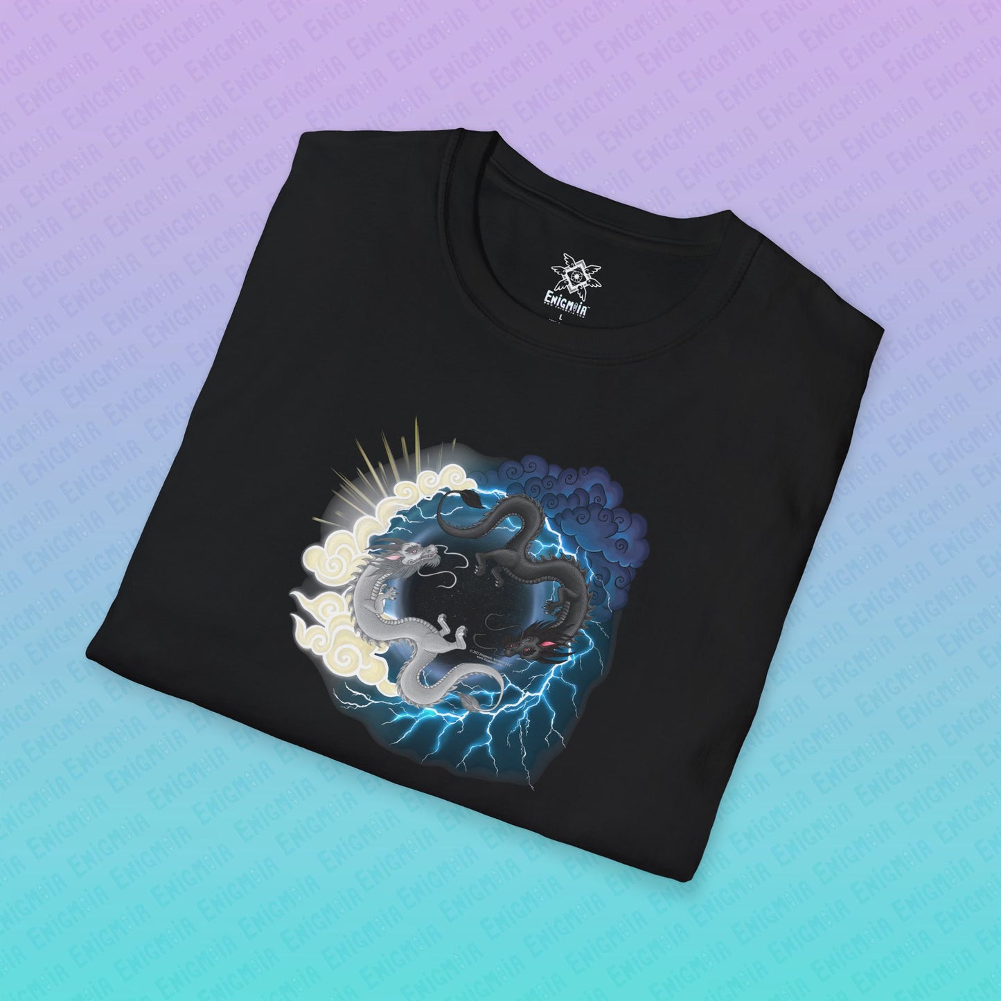 Hurricos & Zephyr — Chinese Yin Yang Storm Dragons Unisex Softstyle T-Shirt