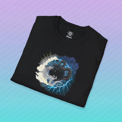 Hurricos & Zephyr — Chinese Yin Yang Storm Dragons Unisex Softstyle T-Shirt