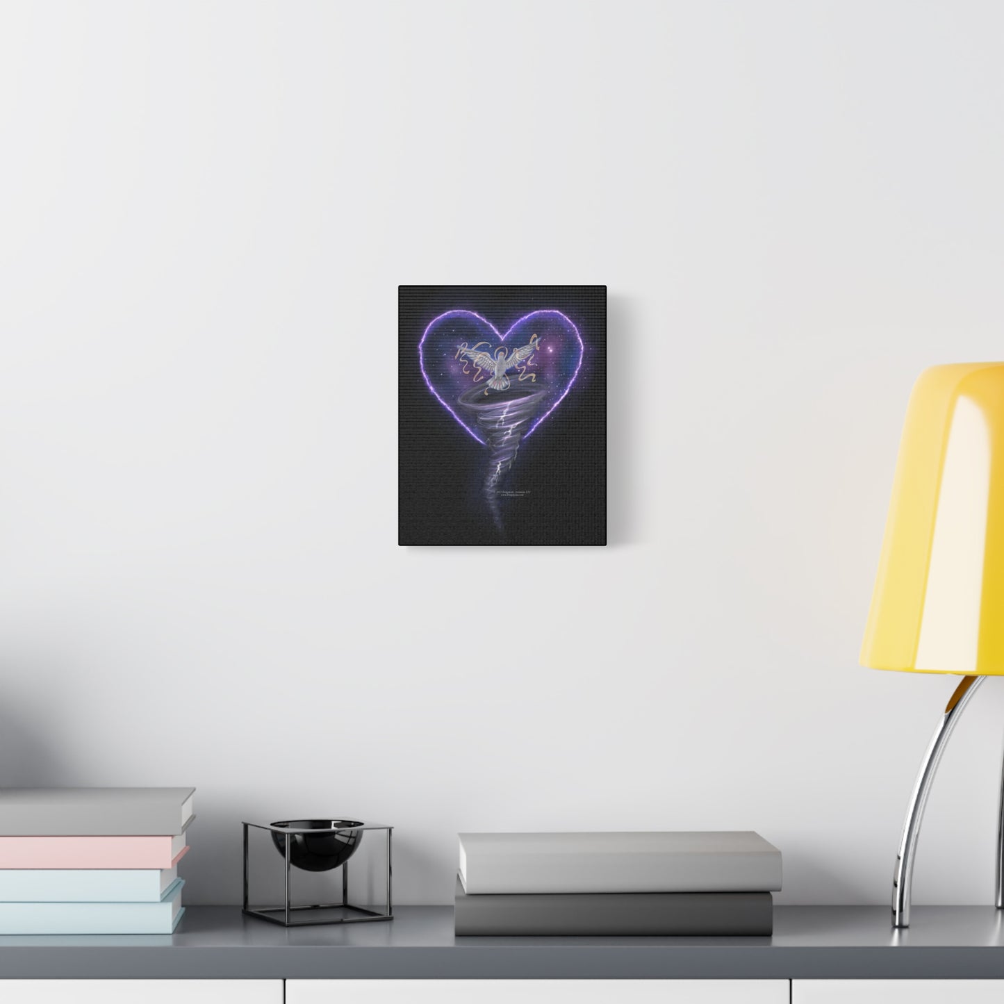 The Gravity of Love — Heart-Themed Galactic Dove Art Print