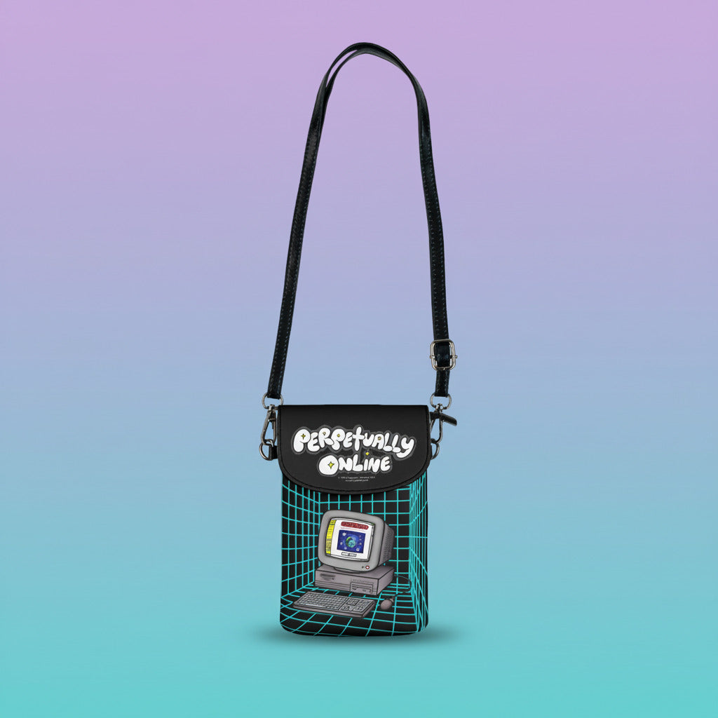 Perpetually Online — Small Cell Phone Wallet Crossbody Bag