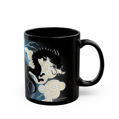 Hurricos & Zephyr — Chinese Yin Yang Storm Dragons Black Mug (11oz)