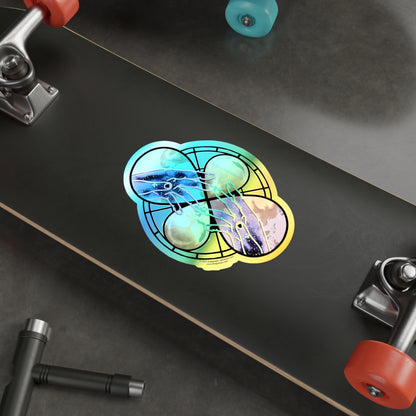 Purgatory — Cosmic Limbo Holographic Colorful Spiritual Space Design Die-Cut Sticker