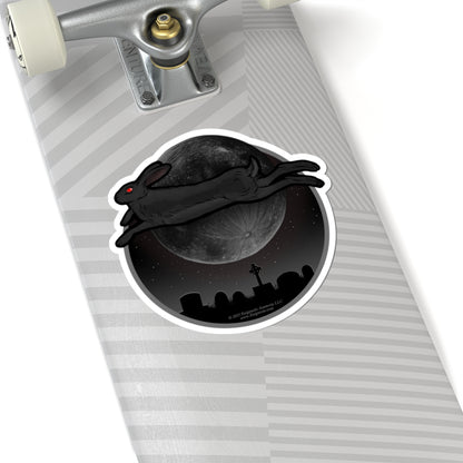 The Black Rabbit of Death — Kiss-Cut Sticker
