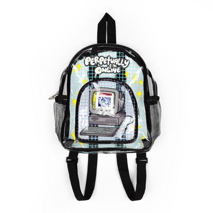 Perpetually Online — Clear Transparent Stadium Backpack