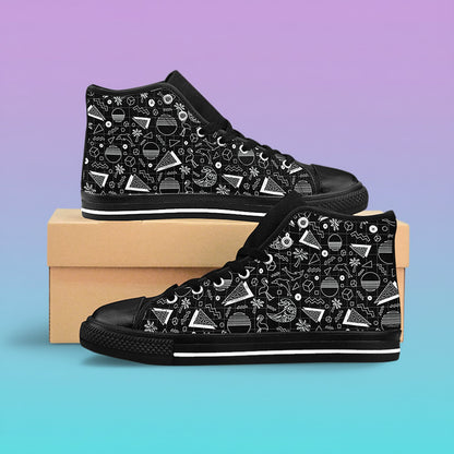 Vaporwave Beach Soirée — Women's High-Top Sneakers