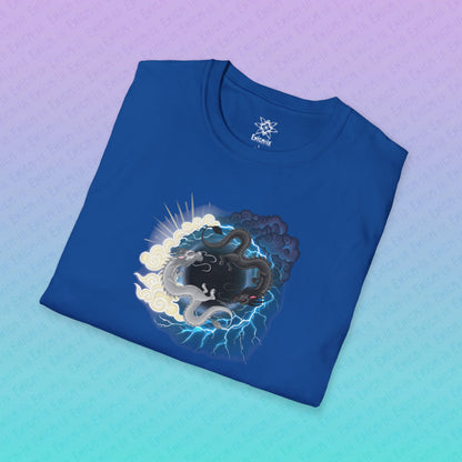 Hurricos & Zephyr — Chinese Yin Yang Storm Dragons Unisex Softstyle T-Shirt