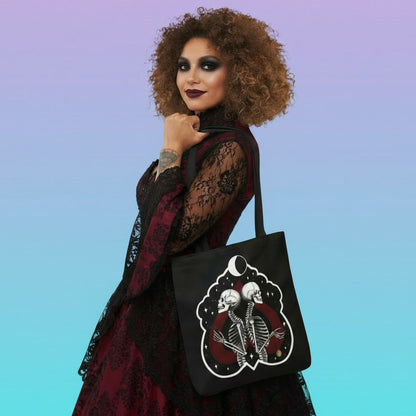 Till Death Do Us Part — Black Canvas Tote Bag