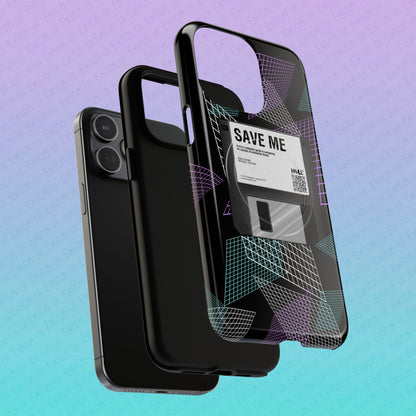 CTRL+S — "SAVE ME" Retro Tech Grid Trendy Tough Magnetic Phone Case
