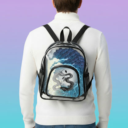 Hurricos & Zephyr — Chinese Yin Yang Dragon Clear Transparent Stadium Backpack