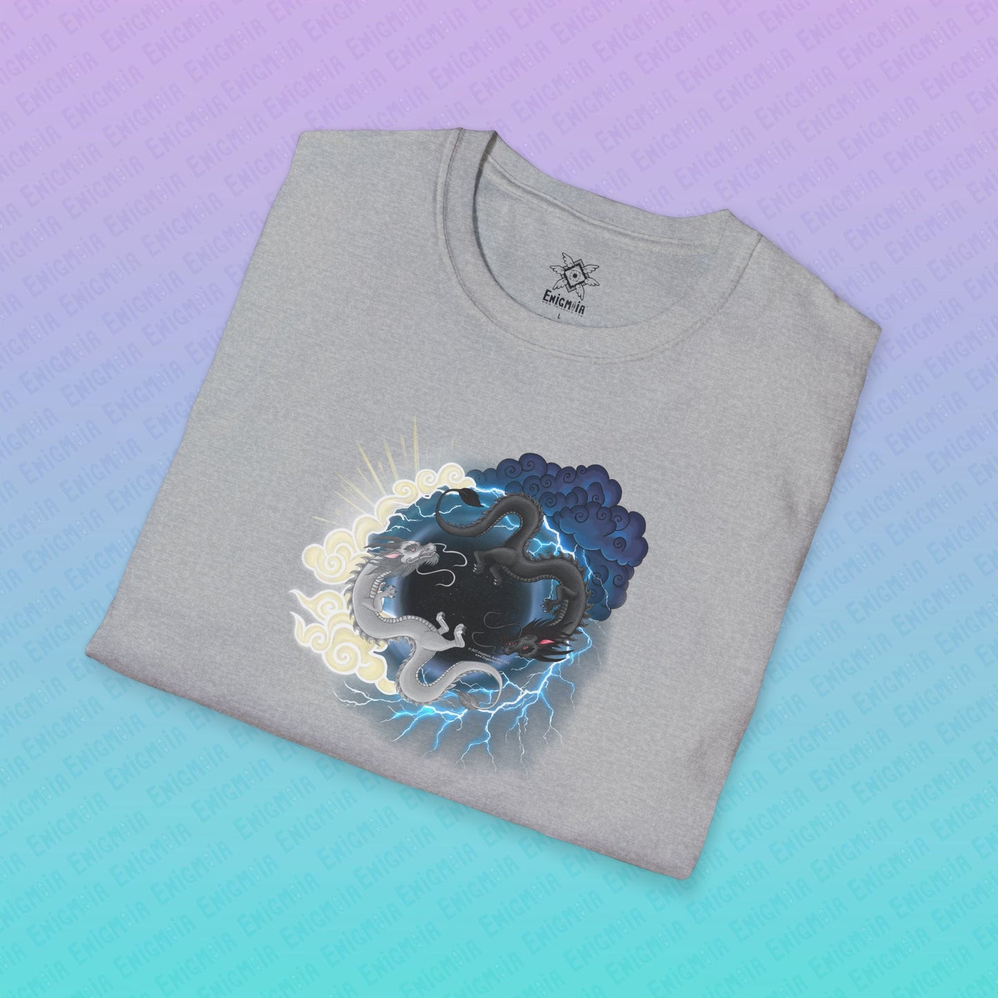 Hurricos & Zephyr — Chinese Yin Yang Storm Dragons Unisex Softstyle T-Shirt