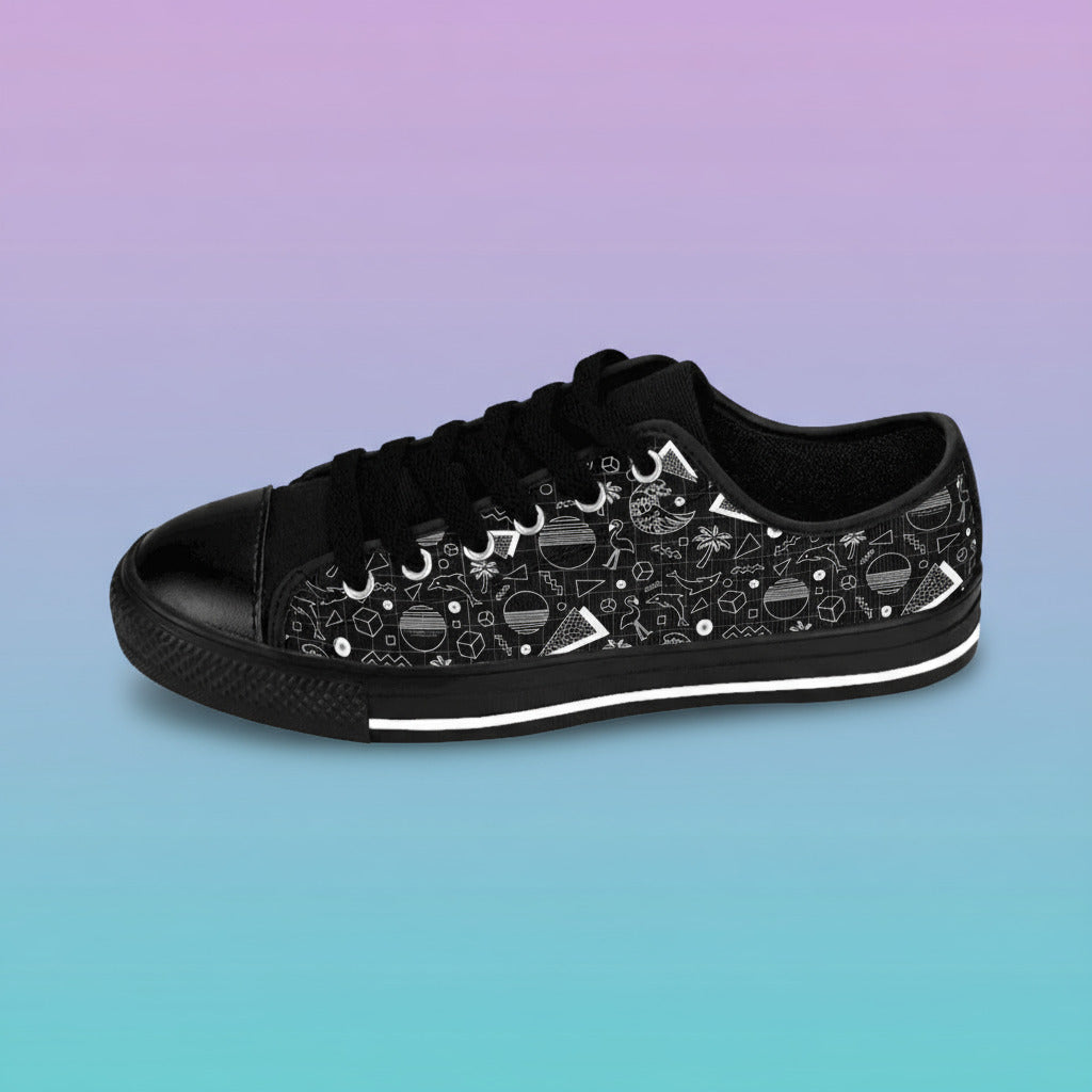 Vaporwave Beach Soirée — Women's Low-Top Sneakers