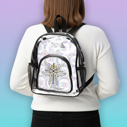 Liminal Seraphim Dimension - Biblically Accurate Angel Clear Transparent Stadium Backpack