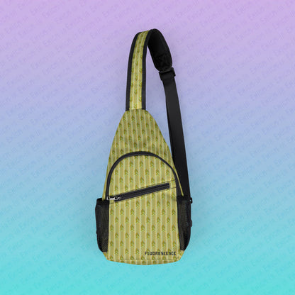 Fluorescence — RGB Glitch Backrooms Wallpaper Pattern Lightweight Sling Bag