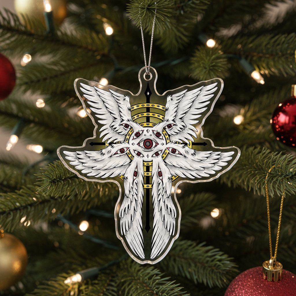 Liminal Seraphim Dimension — Custom Shaped Biblically Accurate Angel Acrylic Ornament