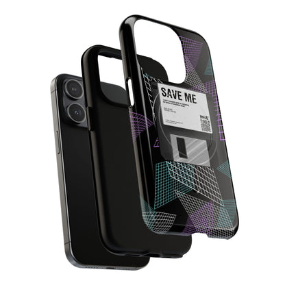 CTRL+S — "SAVE ME" Retro Tech Grid Trendy Tough Magnetic Phone Case