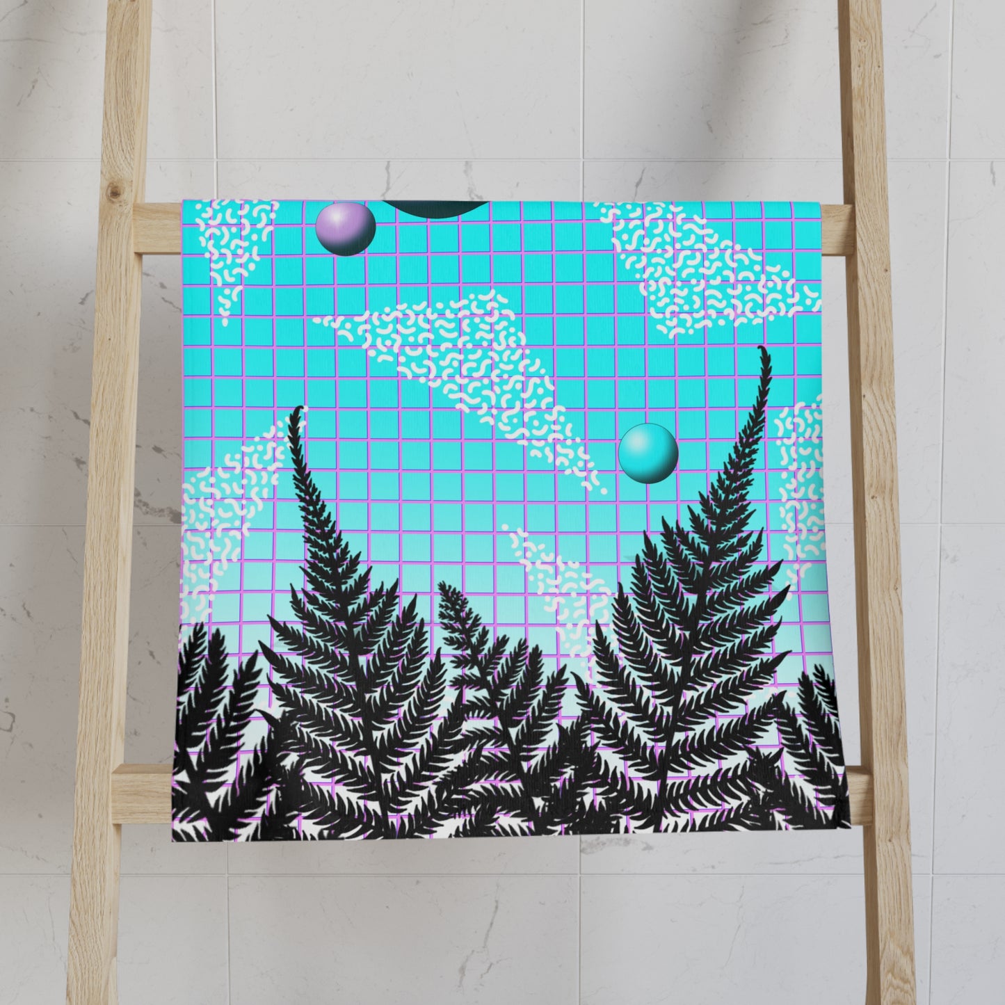 Gummi — Retro Aesthetic Geometric Memphis Style Pastel Vaporwave Hand Towel