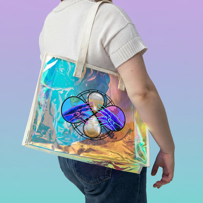 Purgatory - Cosmic Limbo Holographic Transparent Beach Tote Bag
