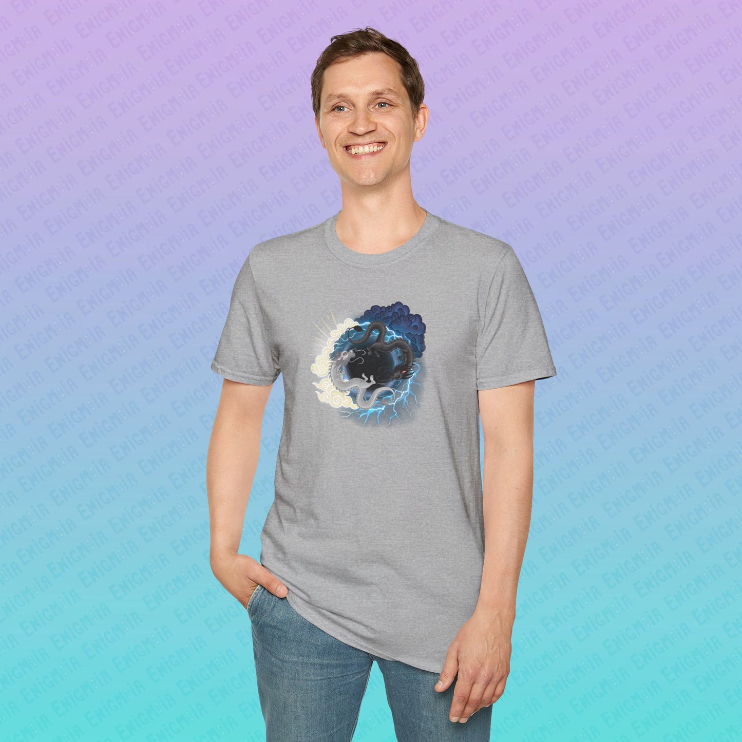 Hurricos & Zephyr — Chinese Yin Yang Storm Dragons Unisex Softstyle T-Shirt