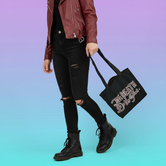 Till Death Do Us Part — Black Canvas Tote Bag