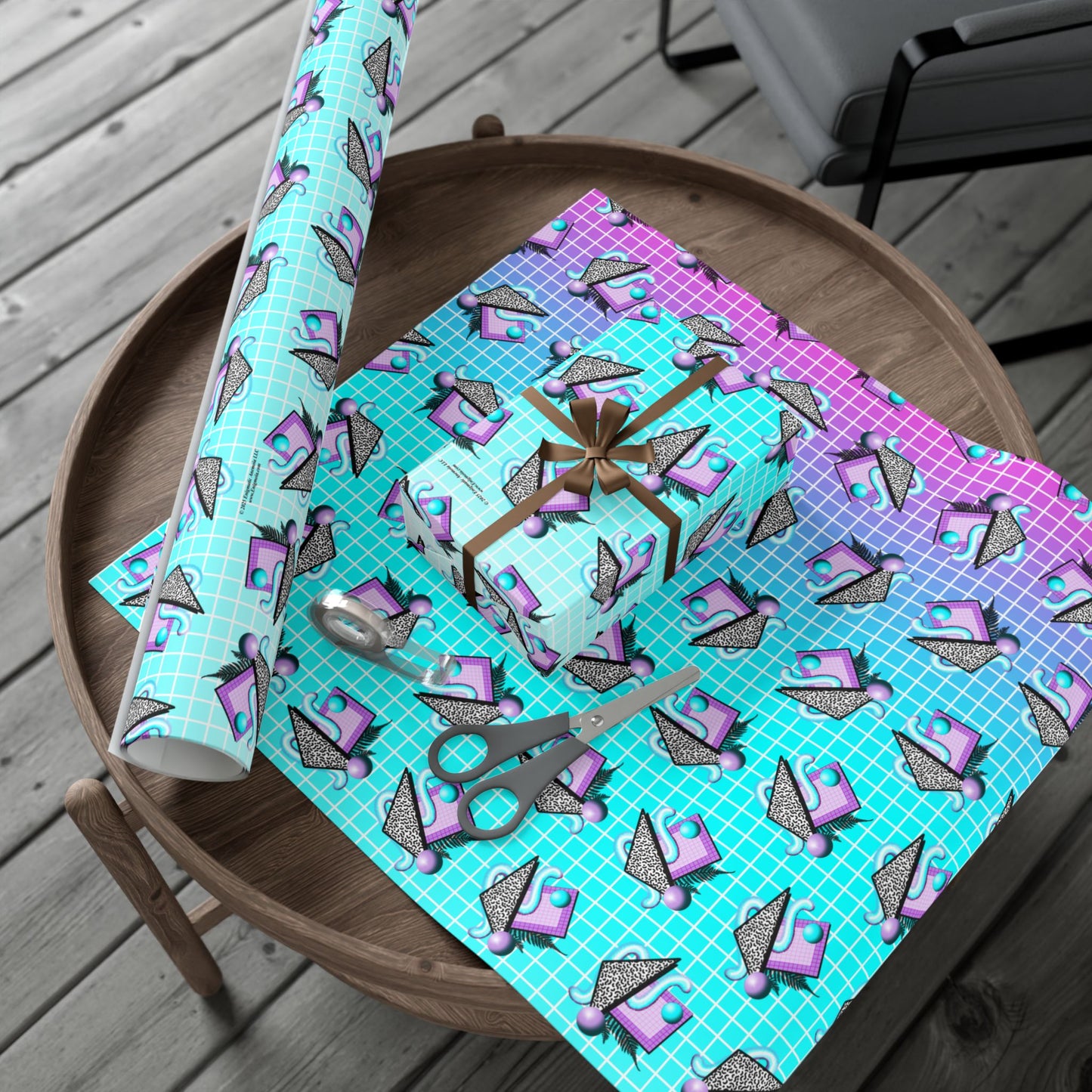 Gummi — Retro Aesthetic Geometric Memphis Style Pastel Vaporwave Gift Wrapping Paper