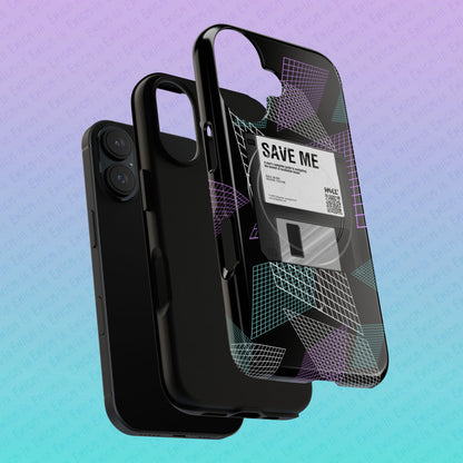 CTRL+S — "SAVE ME" Retro Tech Grid Trendy Tough Magnetic Phone Case