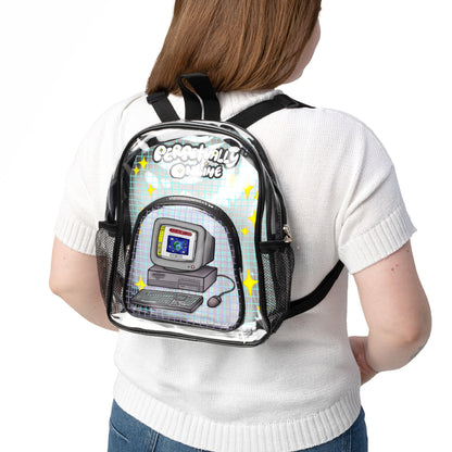 Perpetually Online — Clear Transparent Stadium Backpack