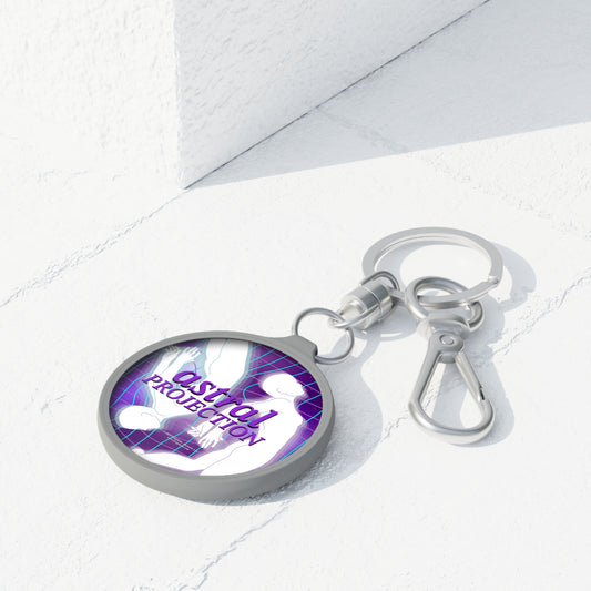 Astral Projection - Futuristic Floating Spirit Silhouette Keyring Keychain