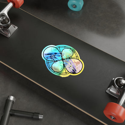 Purgatory — Cosmic Limbo Holographic Colorful Spiritual Space Design Die-Cut Sticker