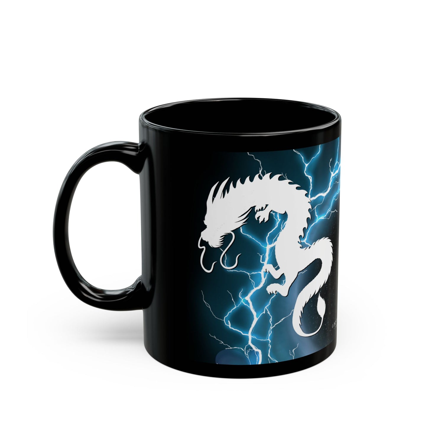 Hurricos & Zephyr — Chinese Yin Yang Storm Dragons Black Mug (11oz)