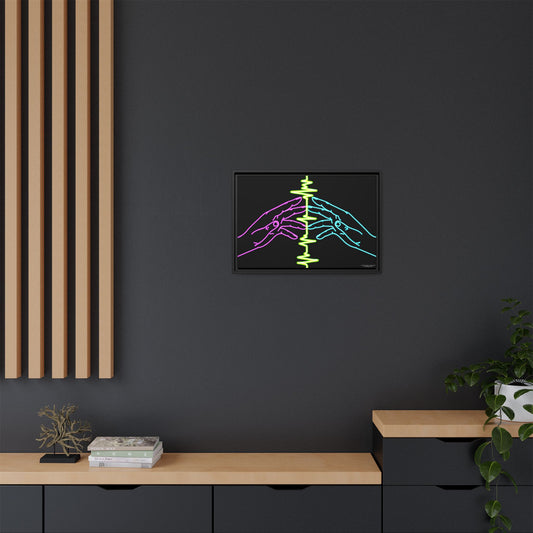 Purgatory — Pulse - Neon Heartbeat Hands Matte Canvas