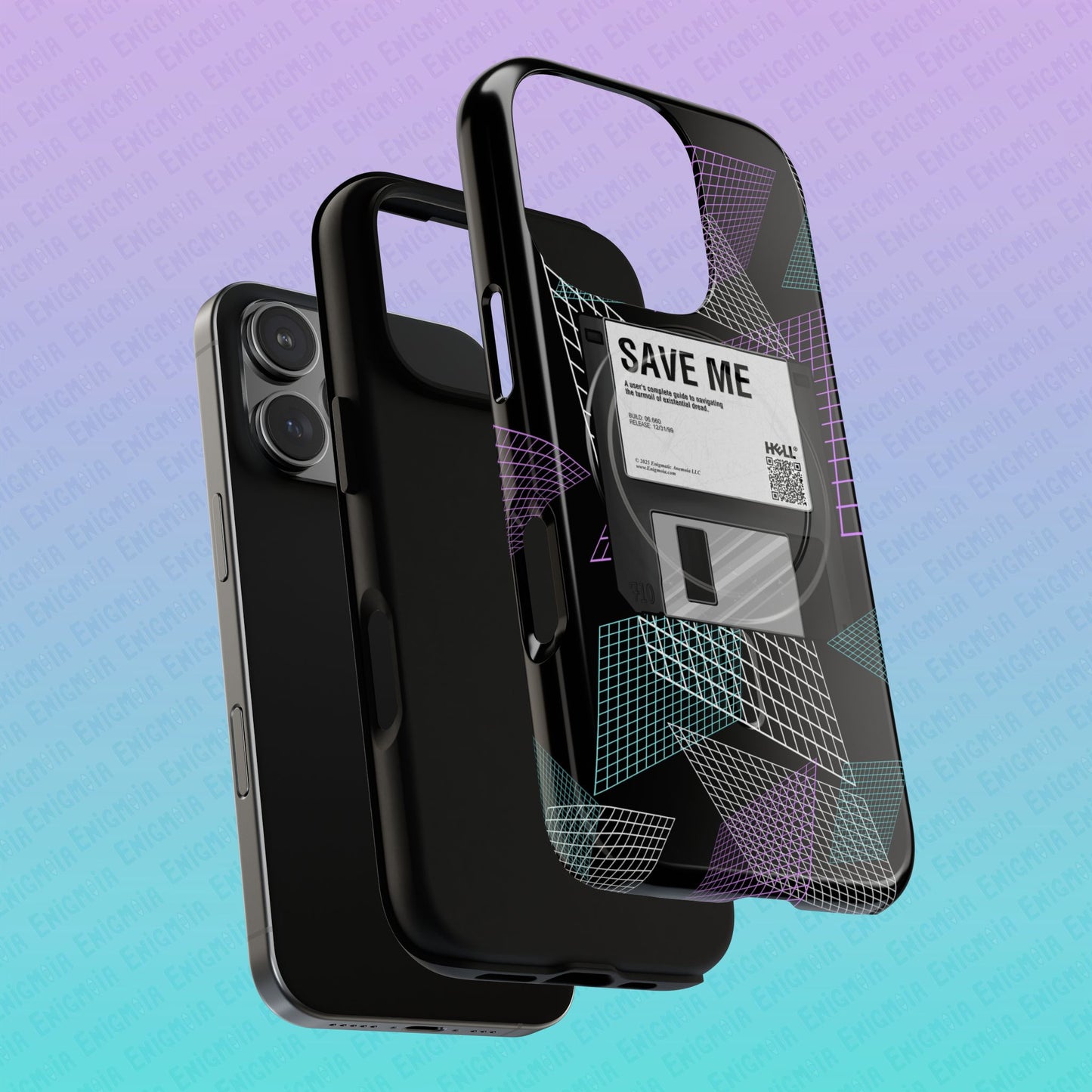 CTRL+S — "SAVE ME" Retro Tech Grid Trendy Tough Magnetic Phone Case